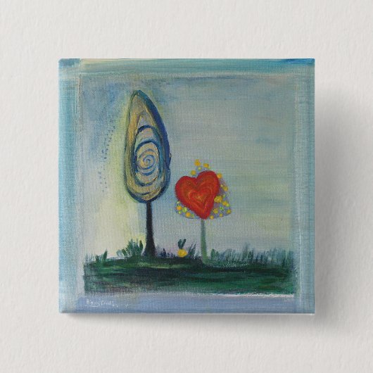 Carré 5 Cm Saint-Valentin, Badge d'amour (Devant)