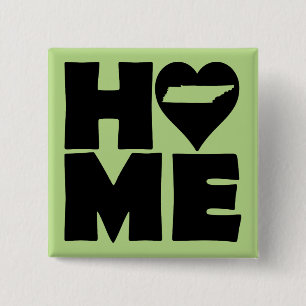 Carré 5 Cm Tennessee Accueil Heart State Button Badge Pin