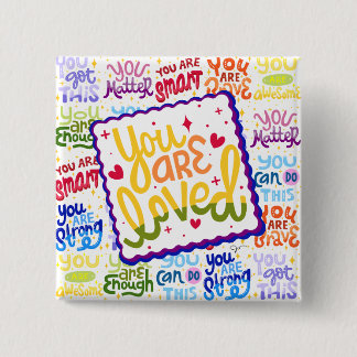 Carré 5 Cm Vous Êtes Aimés ! Badge