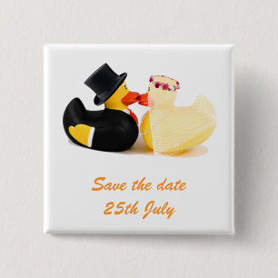 Carré 5 Cm Wedding ducks 4 ... Badge