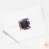 Carré Abstract Purple Swirl Business Sticker (Enveloppe)