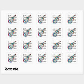 Carré Abstract Violin Square Sticker (Feuille)