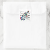 Carré Abstract Violin Square Sticker (Sac)
