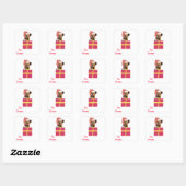 Carré Airedale Terrier Tags-Cadeaux À et De Sticker (Feuille)