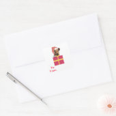 Carré Airedale Terrier Tags-Cadeaux À et De Sticker (Enveloppe)