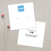 Carré Ajouter Logo Stud oreille Carte d'affichage 