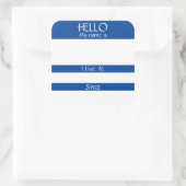 Carré Allo Nom Balise Sticker Badge (Sac)