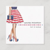 Carré American Beauty Carte de visite (Devant)