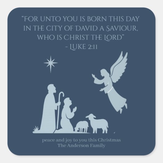 Carré Angel of the Lord Sticker – Nativity Shepherd  (Devant)