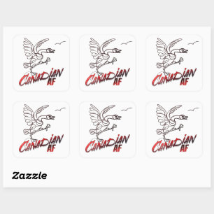 Carré Angry Canada Goose Canadian AF sticker