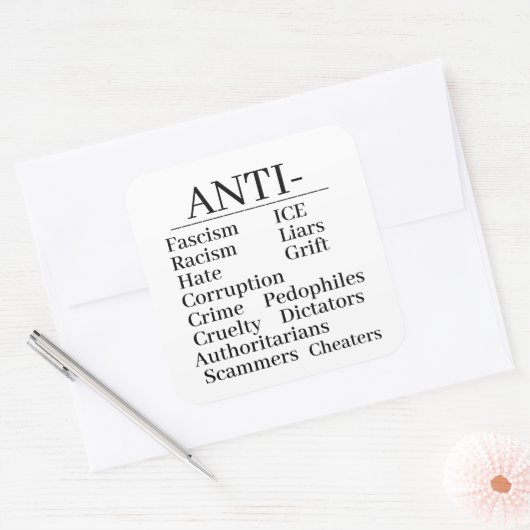 Carré Anti- Sticker (Enveloppe)