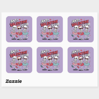 Carré Anti Valentine Girls Club Sticker | Decal