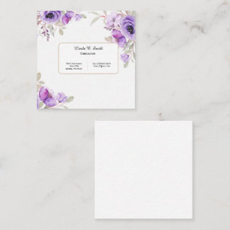 Carré Appel Carte-Floral Violet