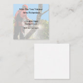 Carré Arbre Trimmer Design Carte de visite simple (Devant / Derrière)