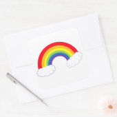 Carré Arc-en-ciel avec Sticker nuageux (Enveloppe)