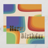 Carré arc-en-ciel carte des années 70 (Devant / Derrière)