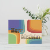 Carré arc-en-ciel carte des années 70 (Debout devant)