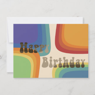 Carré arc-en-ciel carte des années 70