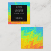 Carré Arc-en-ciel et Carte de visite noir (Devant / Derrière)