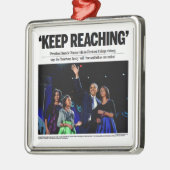 Carré Argenté Continuez l'atteinte : Ornement 2012 de Noël (Gauche)