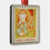 Carré Argenté COUVERTURE COUVERTE Premium Ornement + Texte / Crè (Droite)