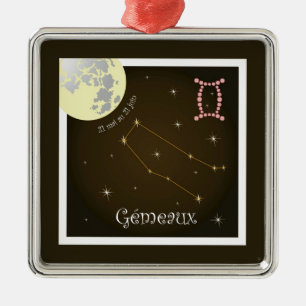 Carré Argenté Gémeaux 21 mai au 21 juin Ornement