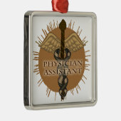 Carré Argenté Médecin Assistant Caduceus ornement (Droite)
