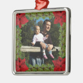 Carré Argenté Ornement d'acclamation de Noël (Gauche)