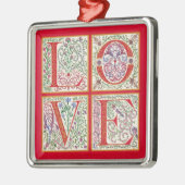 Carré Argenté Ornement d'AMOUR (Gauche)