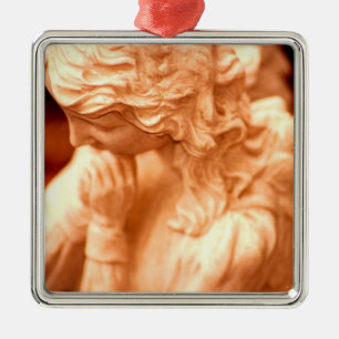 Carré Argenté Ornement d'ange