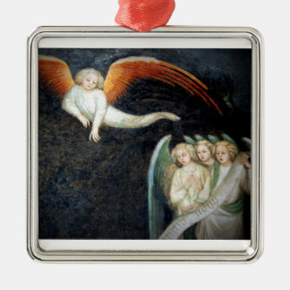 Carré Argenté Ornement d'anges
