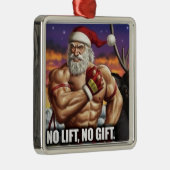 Carré Argenté Ornement d'arbre de Noël - pour Bodybuilding (Droite)