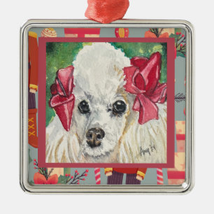 Carré Argenté Ornement de caniche