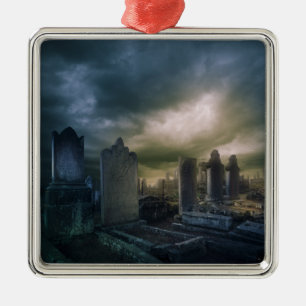 Carré Argenté Ornement de cimetière gothique