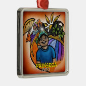 Carré Argenté Ornement de couverture de livre (Droite)