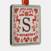 Carré Argenté Ornement de monographie de vacances sur mesure (Droite)