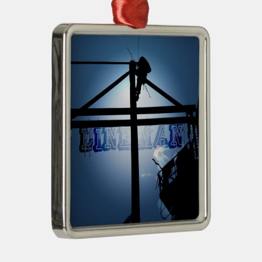 Carré Argenté Ornement de monteur de lignes (Droite)