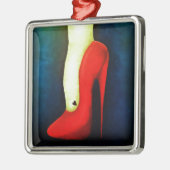 Carré Argenté ornement de talon haut (Gauche)