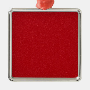 Carré Argenté Ornement personnalisé en paillettes rouge tomate g