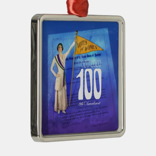 Carré Argenté Ornement Suffragette (Droite)