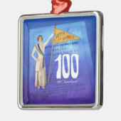 Carré Argenté Ornement Suffragette (Gauche)