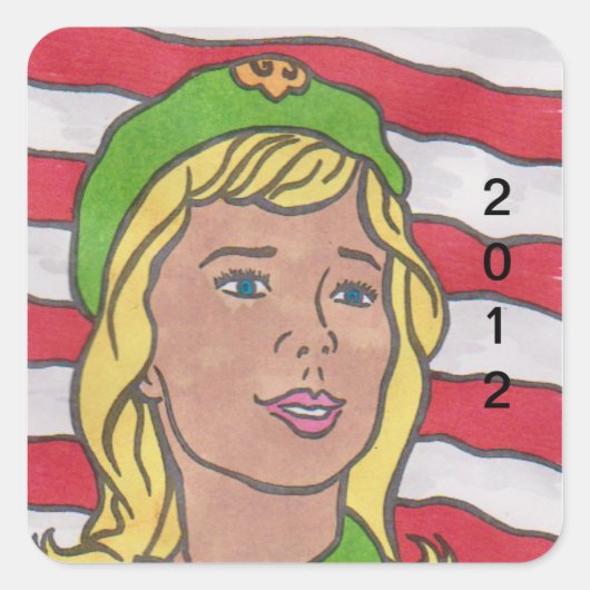 Carré ART CENTENAIRE DE SCOUTING par David Smith STICKER (Devant)