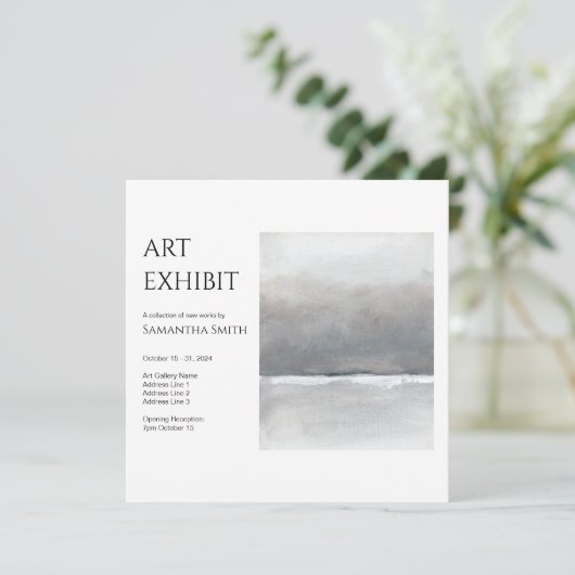 Carré Art Exposition Invitation Modèle (Debout devant)