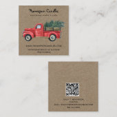 Carré Artisanat à bougies rustique Carte de visite de ca (Devant / Derrière)