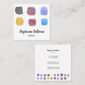 Carré Artiste peintre Carte de visite (Devant / Derrière)