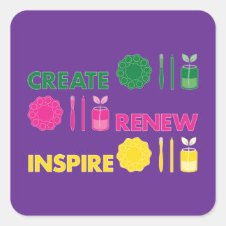 Carré Artsy Spring Knolling Sticker