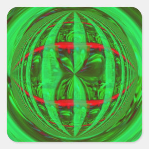 Carré autocollant Orb Green