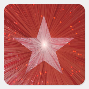 Carré autocollant Red Star
