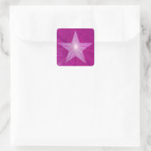 Carré autocollant rose Star (Sac)