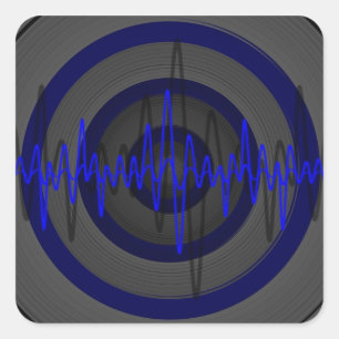Carré autocollant Sound Blue Dark